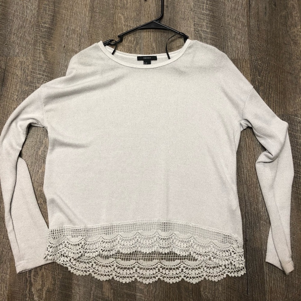 Grey long sleeve top
